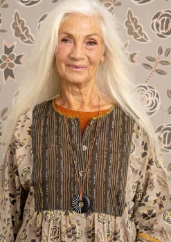 Artistblus Amber I Ekologisk Bomull
