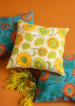 Kuddfodral Sunflower I Ekologisk Bomull/lin