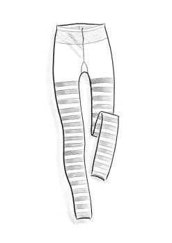 Randig Leggings I återvunnen Polyamid
