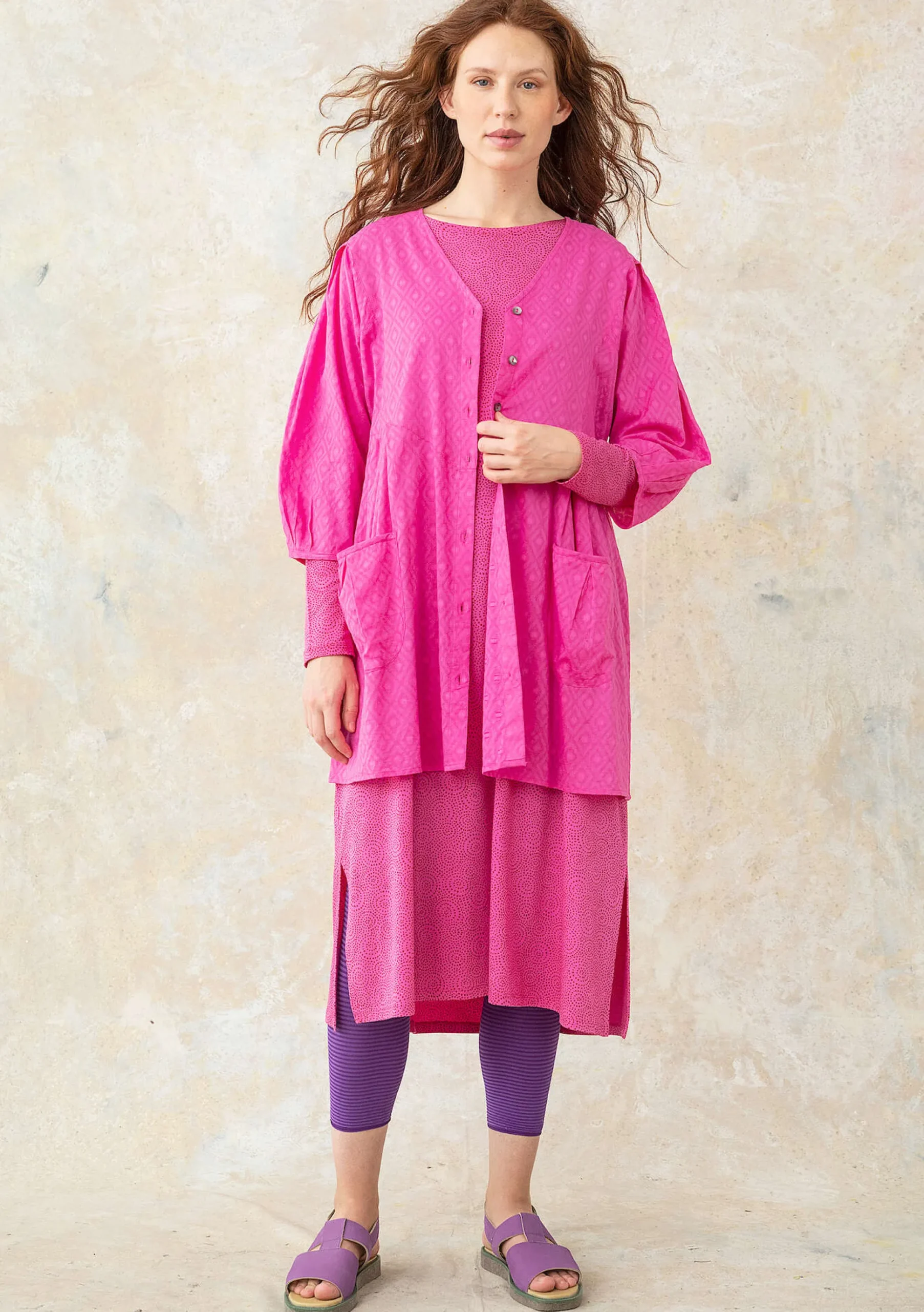 Vävd Artistblus I Ekologisk Bomull