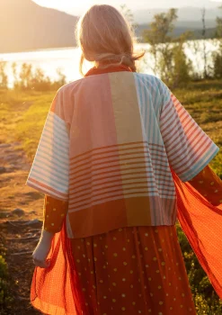 Vävd Blus Madras  i Ekologisk Bomull
