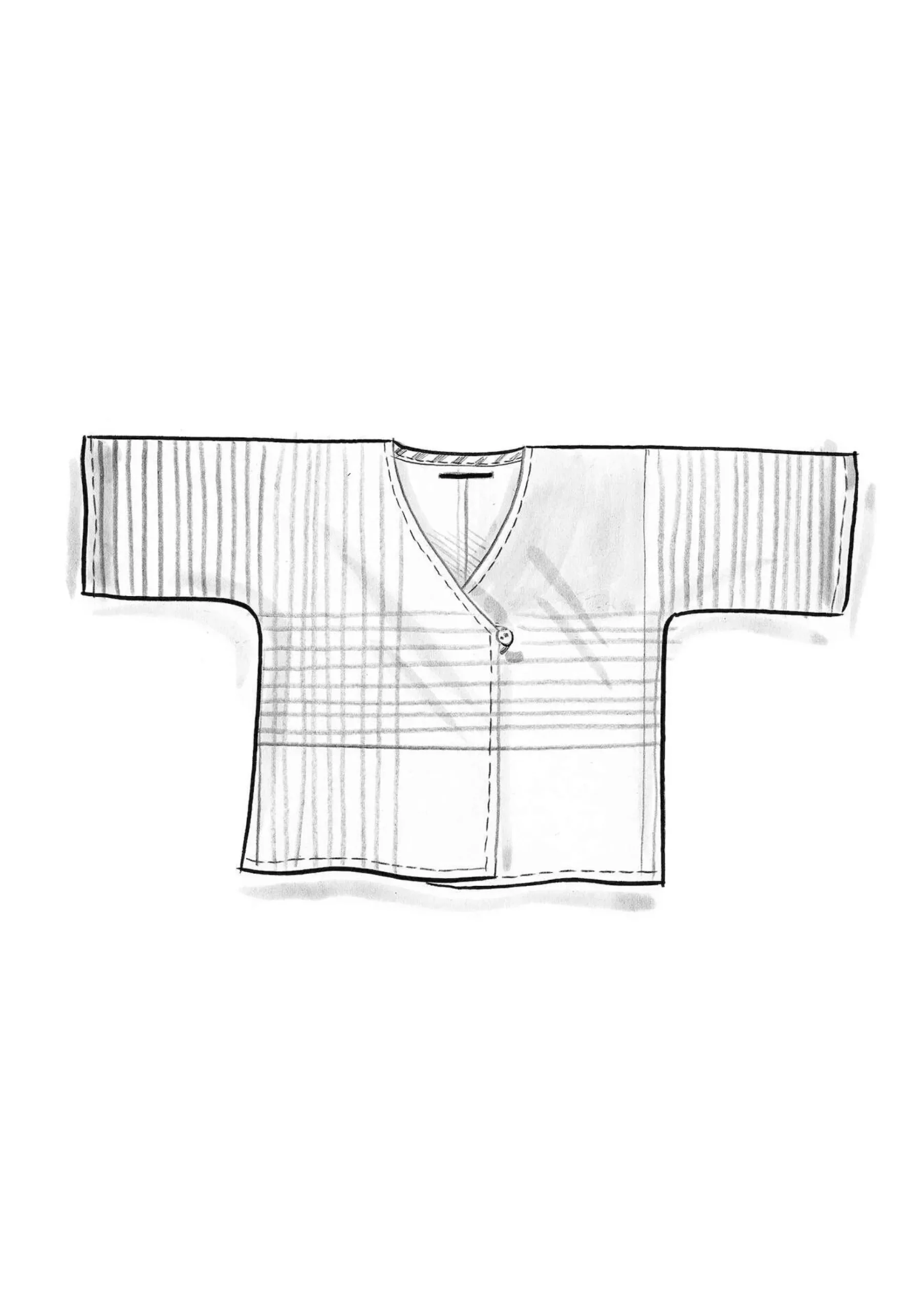 Vävd Blus Madras i Ekologisk Bomull