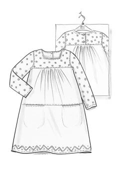 Vävd Klänning I Ekologisk Bomull